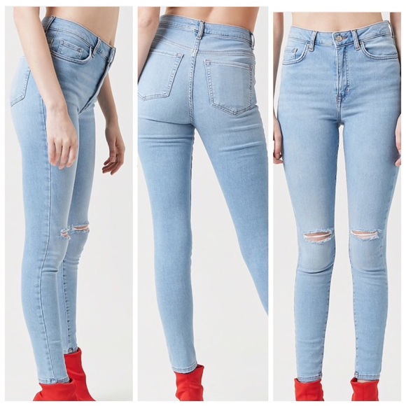 Denim - High Waisted Skinny Jeans (24)